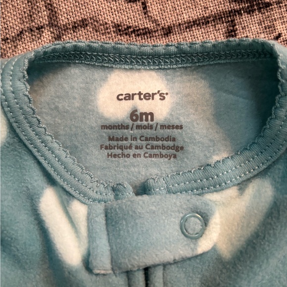 Carter’s 6mo fleece footed pajamas NWT - Picture 4 of 4